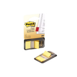 Jelölőcímke 25,4x43,2mm, 50lap műanyag, 3M 680-5 sárga Jelölőcímke 3M