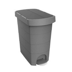 Szemetes kuka pedálos műanyag 60 literes Pelikán Slim eco antracit színű antracit tetővel Papírkosár, szemetes Alpha
