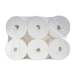 Toalettpapír 2 rétegű közületi átmérő: 19 cm 100 % cellulóz laponkénti belső adagolású 12 tekercs/karton hófehér Toalettpapírok Alpha