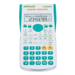 Számológép tudományos 240 funkciós türkiz kék Antilop A-8200C Számológép Antilop