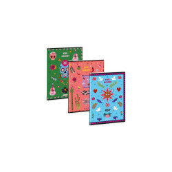 Füzet iskolai A4, 40lap, kockás Ars Una  VIVA MEXICO 10db/csomag Tűzött füzet Ars Una