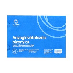 Készletkivételezési bizonylat A5, 25x4lapos 8 tételes B.12-114 Bluering® Nyilvántartás Bluering