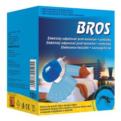Szúnyogirtó elektromos készülék + 10db lapka Bros Repülő és mászórovarok elleni szerek Bros