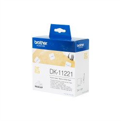 Brother DK11221 etikett 23x23mm 1000 db etikett/doboz fekete/fehér Nyomtató és feliratozó gép, kellékek Brother