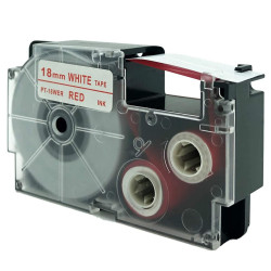 Feliratozógép szalag XR-18WER1 18mmx8m Casio piros/fehér Nyomtató és feliratozó gép, kellékek Casio