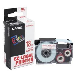 Feliratozógép szalag XR-18WER1 18mmx8m Casio piros/fehér Nyomtató és feliratozó gép, kellékek Casio