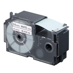 Feliratozógép szalag XR-24WE1 24mmx8m Casio fehér/fekete Nyomtató és feliratozó gép, kellékek Casio