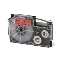 Feliratozógép szalag XR-6RD1 6mmx8m Casio piros/fekete Nyomtató és feliratozó gép, kellékek Casio