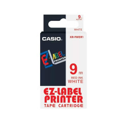 Feliratozógép szalag XR-9WER1 9mmx8m Casio piros/fehér Nyomtató és feliratozó gép, kellékek Casio