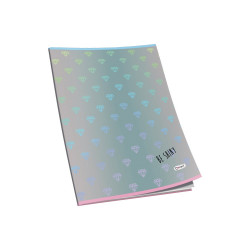 Füzet A5, 40lap, kockás 80g. papír, glitteres Connect Iskolai füzet Connect