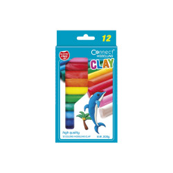 Gyurma készlet, 200g. Connect, felakasztható karton dobozban, 12 klf. szín Gyurma és kelléke Connect