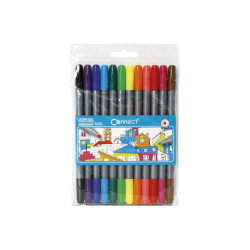 Rostirón, filctoll készlet, Connect DUO kétvégű 12 klf. Szín Filctoll Connect