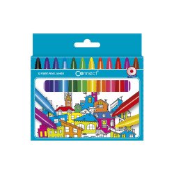 Rostirón, filctoll készlet, Connect Jumbo 12 klf. Szín Filctoll Connect