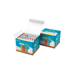 Táblakréta kerek pormentes 100 db/doboz, Connect vegyes színek Kréta Connect