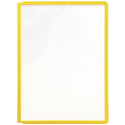 Bemutatótábla panel, A4, 5 db/csomag, Durable Sherpa sárga Bemutatótábla, mágneses info keret Durable