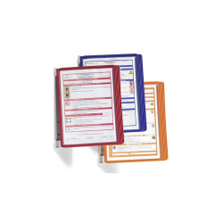 Bemutatótábla tartó, fali, 5 db táblával, Durable Vario® Wall 5, narancssárga Bemutatótábla, mágneses info keret Durable