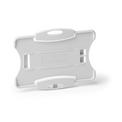 Biztonsági kártyatartó 1 kártyához Durable Eco szürke 10 db/csom Névkitűző Durable