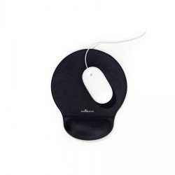 Egérpad csuklótámasszal, géltöltésű, Durable fekete Egérpad Durable