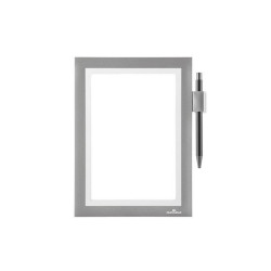 Infókeret A5, öntapadó hátlap, mágneses záródás Duraframe® Note ezüst Bemutatótábla, mágneses info keret Durable
