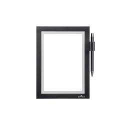 Infókeret A5, öntapadó hátlap, mágneses záródás Duraframe® Note fekete Bemutatótábla, mágneses info keret Durable