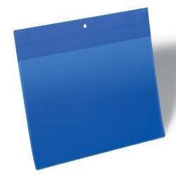 Mágneses dokumentum tároló zseb A4, fekvő, 10 db/csomag, Durable Neodym kék Bemutatótábla, mágneses info keret Durable