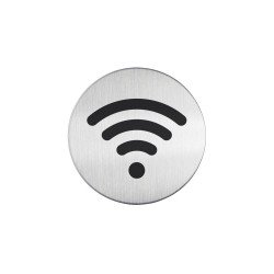 Piktogram, információs tábla, átmérő 83mm, WIFI Durable ezüst Vizuál, irányító tábla Durable