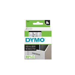 Feliratozógép szalag Dymo D1 S0720500/45010 12mmx7m, ORIGINAL, fekete/víztiszta Nyomtató és feliratozó gép, kellékek Dymo