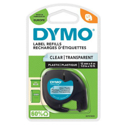 Feliratozógép szalag Dymo Letratag S0721530/12268 12mmx4m ORIGINAL víztiszta Nyomtató és feliratozó gép, kellékek Dymo