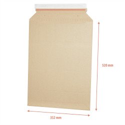 Csomagküldő webshop hullámkarton tasak A3, 335x500mm/352x520mm E-Flute Tasak E-Flute