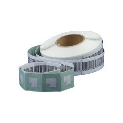 Etikett címke áruvédelmi (RF címke) álvonalkóddal 40x40mm, tekercses 1000 címke/tekercs Etikett - címke Egyéb