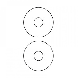 Etikett címke, CD-hez 117mm100 lap, 2 címke/lap Etikett - címke Egyéb