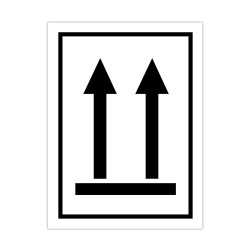 Információs címke, papír Csomag helyzete fölfelé 7,5cmx10cm 300db/tekercs Etikett - címke Egyéb