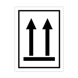 Információs címke, papír Csomag helyzete fölfelé 7,5cmx10cm 300db/tekercs Etikett - címke Egyéb