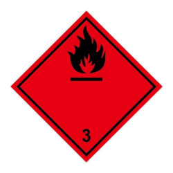 Információs címke, papír Gyúlékony gázok 3.1 10cmx10cm 300db/tekercs Etikett - címke Egyéb