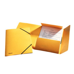 Gumis mappa A4, prespán karton, 15mm, Esselte Rainbow sárga Gumis mappa Esselte