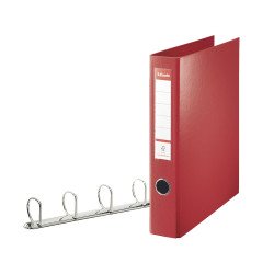 Gyűrűskönyv A4, Maxi 6cm, 4 gyűrű, D alakú, PP Esselte Jumbo Vivida piros Gyűrűskönyv Esselte
