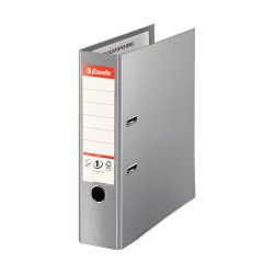 Iratrendező A4, 8cm, PP élvédő sínnel, Esselte Standard Plus Vivida szürke Iratrendező Esselte