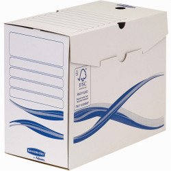 Archiváló doboz A4, 150mm, Fellowes® Bankers Box Basic, 25 db/csomag, kék-fehér Archiválás Fellowes