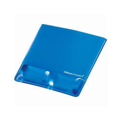 Egérpad csuklótámasszal, Fellowes® Health-V Crystal, kék Egérpad Fellowes