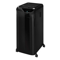 Iratmegsemmisítő, 600lap, mikrokonfetti vágás 2x12mm, Fellowes® AutoMax 600M, fekete Iratmegsemmisítő gép Fellowes