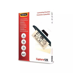 Lamináló fólia, A4, 125 mikron, matt, 100 db/doboz, Fellowes® Kötészeti kellék Fellowes