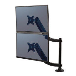 Monitortartó kar, két monitorhoz, Fellowes® Platinum Series Dual Stacking, fekete Monitor, tablet tartó Fellowes