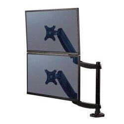 Monitortartó kar, két monitorhoz, Fellowes® Platinum Series Dual Stacking, fekete Monitor, tablet tartó Fellowes