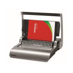 Spirálozógép, műanyag spirálkötéshez, manuális, 500lap, Fellowes® Quasar+ Spirálozógép Fellowes