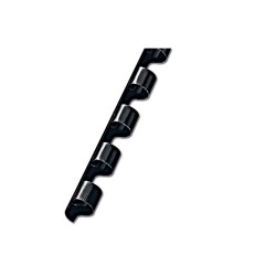 Spirál műanyag, 6mm, 100 db/doboz, Fornax fekete Kötészeti kellék Fornax