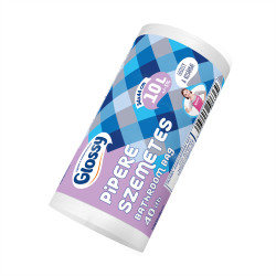 Szemeteszsák pipere 10 liter 34 x 44 cm 40 db/tekercs fehér Szemeteszsák Glossy