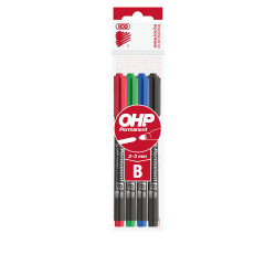 Alkoholos marker készlet, B OHP Ico 10 db/doboz, 4 klf.szín Permanent marker Ico
