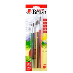 Ecset készlet szett festett 5 db-os 2-4-6-8-10 ICO Süni Iskolai ecset és kelléke Ico