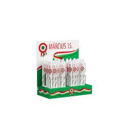 Golyóstoll 0,8mm, nyomógombos Ico kokárdás, 48 db/display, írásszín kék Golyóstoll Ico