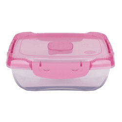 Ételtároló doboz 1 literes csatos és szelepes mikrós-fagyasztós_lányos színek Háztartási eszközök Il-pe